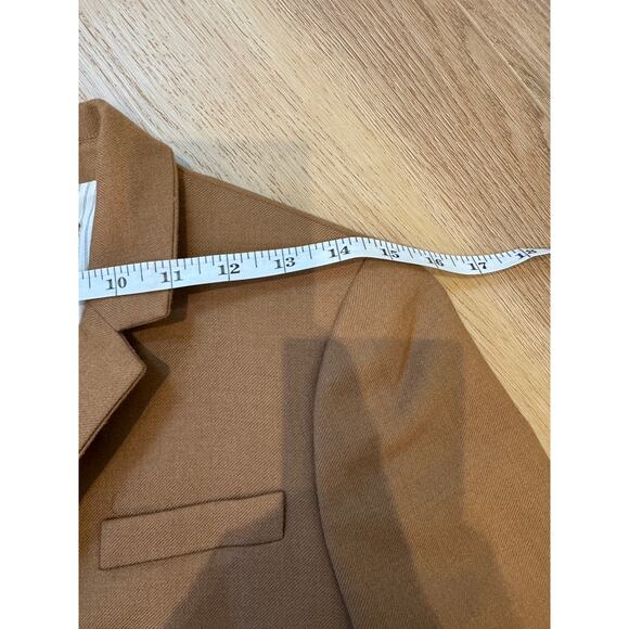 J.Crew Regent Blazer – Camel – Size 4P – Tailored Wool Blend with Flannel Collar - Picture 13 of 16